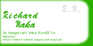 richard maka business card